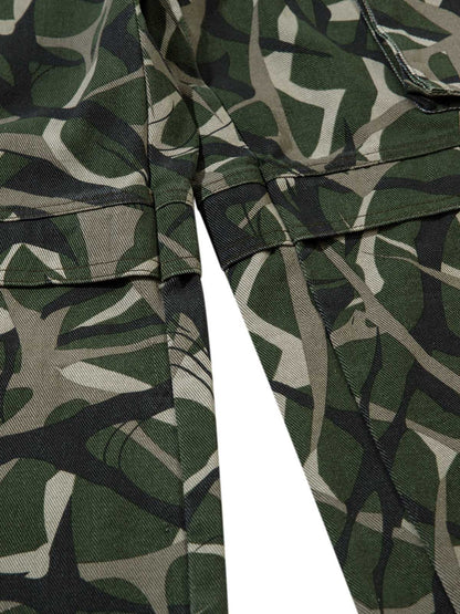 Paper Straight Camouflage Multi Pocket Tracksuit