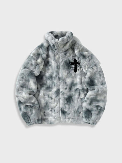 Paper Straight Cross Fleece Jacket