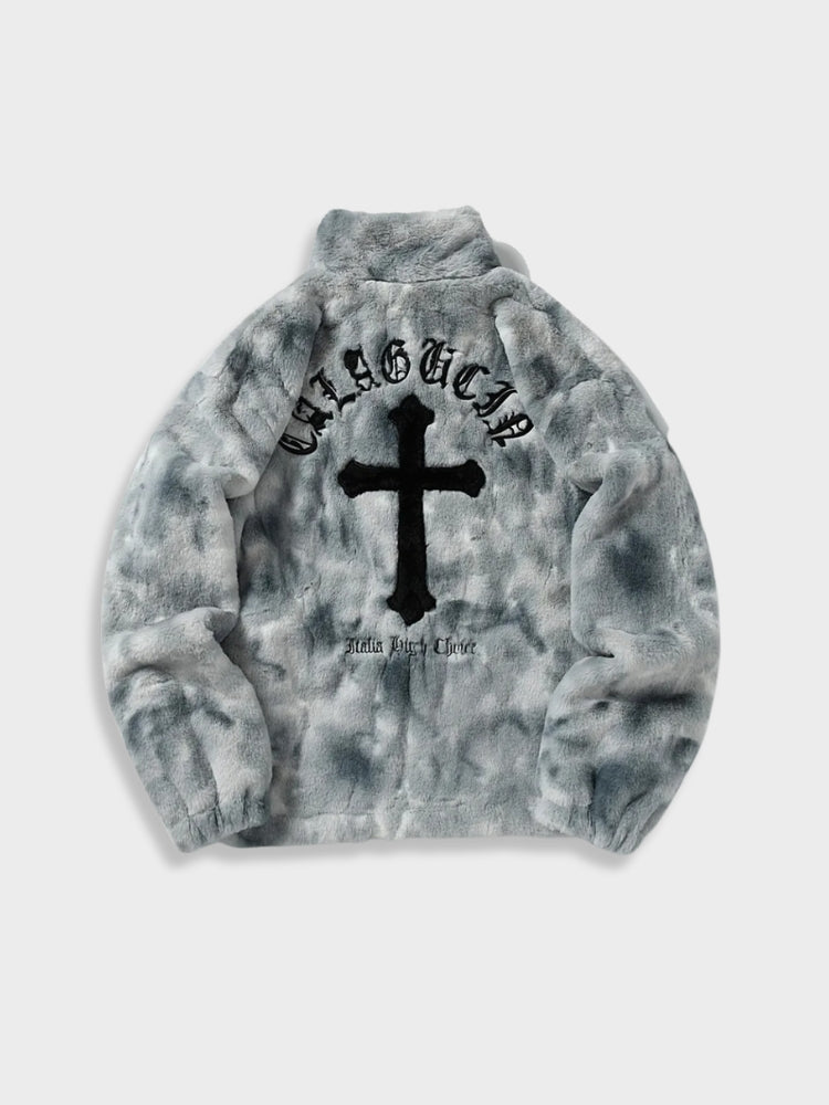 Paper Straight Cross Fleece Jacket