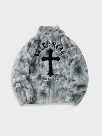 Paper Straight Cross Fleece Jacket