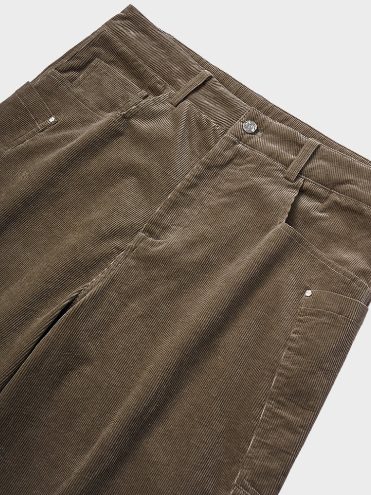 Paper Straight Loose Fit Corduroy Trousers