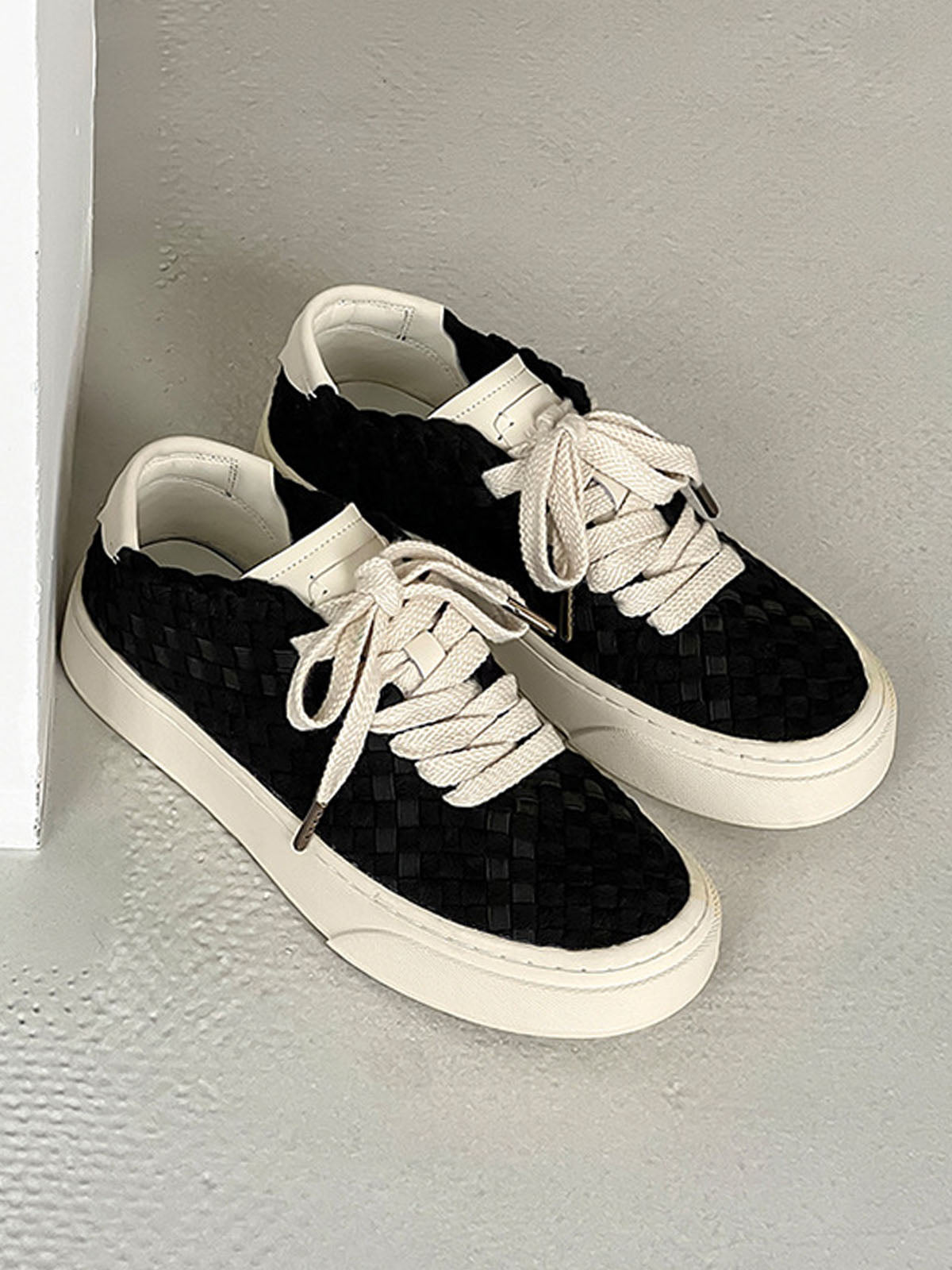 Paper Straight Woven Canvas Sneakers