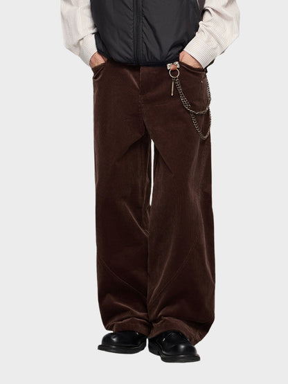 Paper Straight Loose Fit Corduroy Trousers