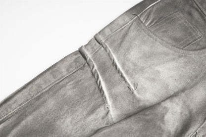 Paper Straight Raw Edge Jeans