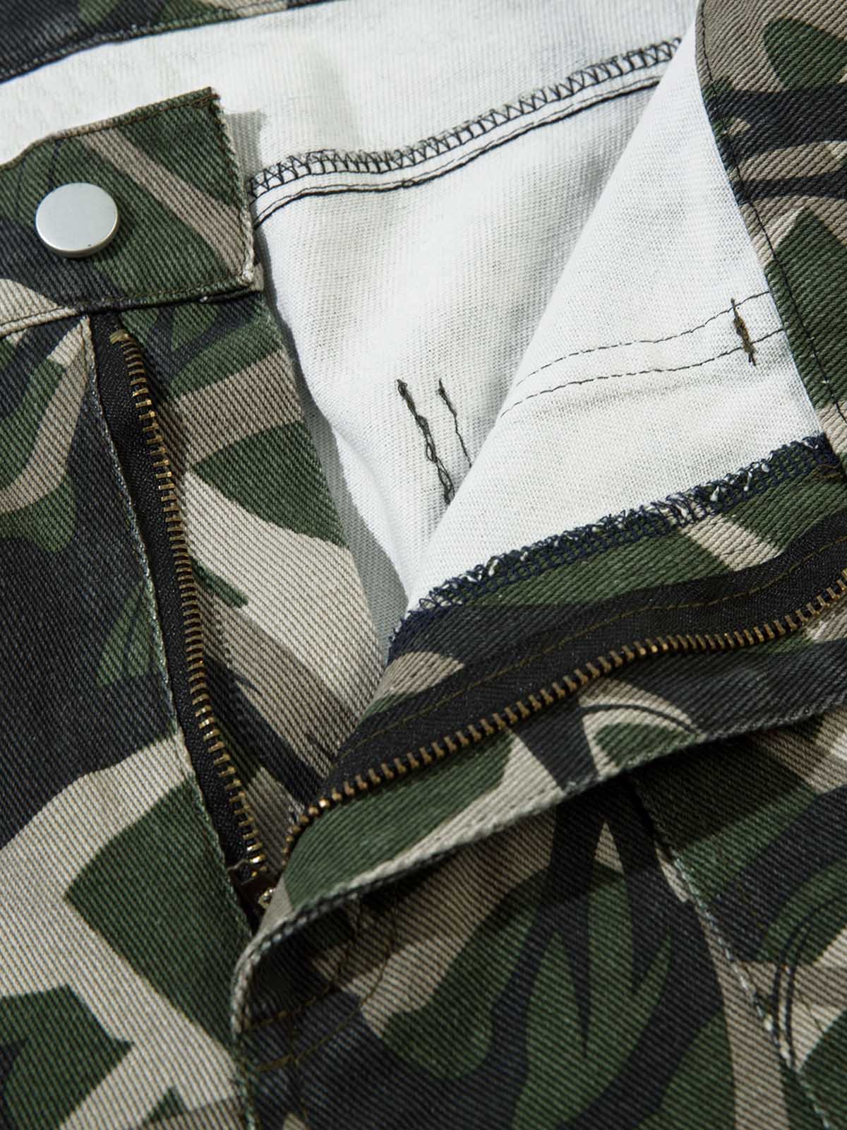 Paper Straight Camouflage Multi Pocket Tracksuit