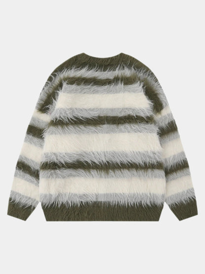 Paper Straight Stripe Cardigan Sweater