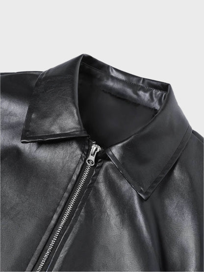 Paper Straight Leather Cycle Jacket