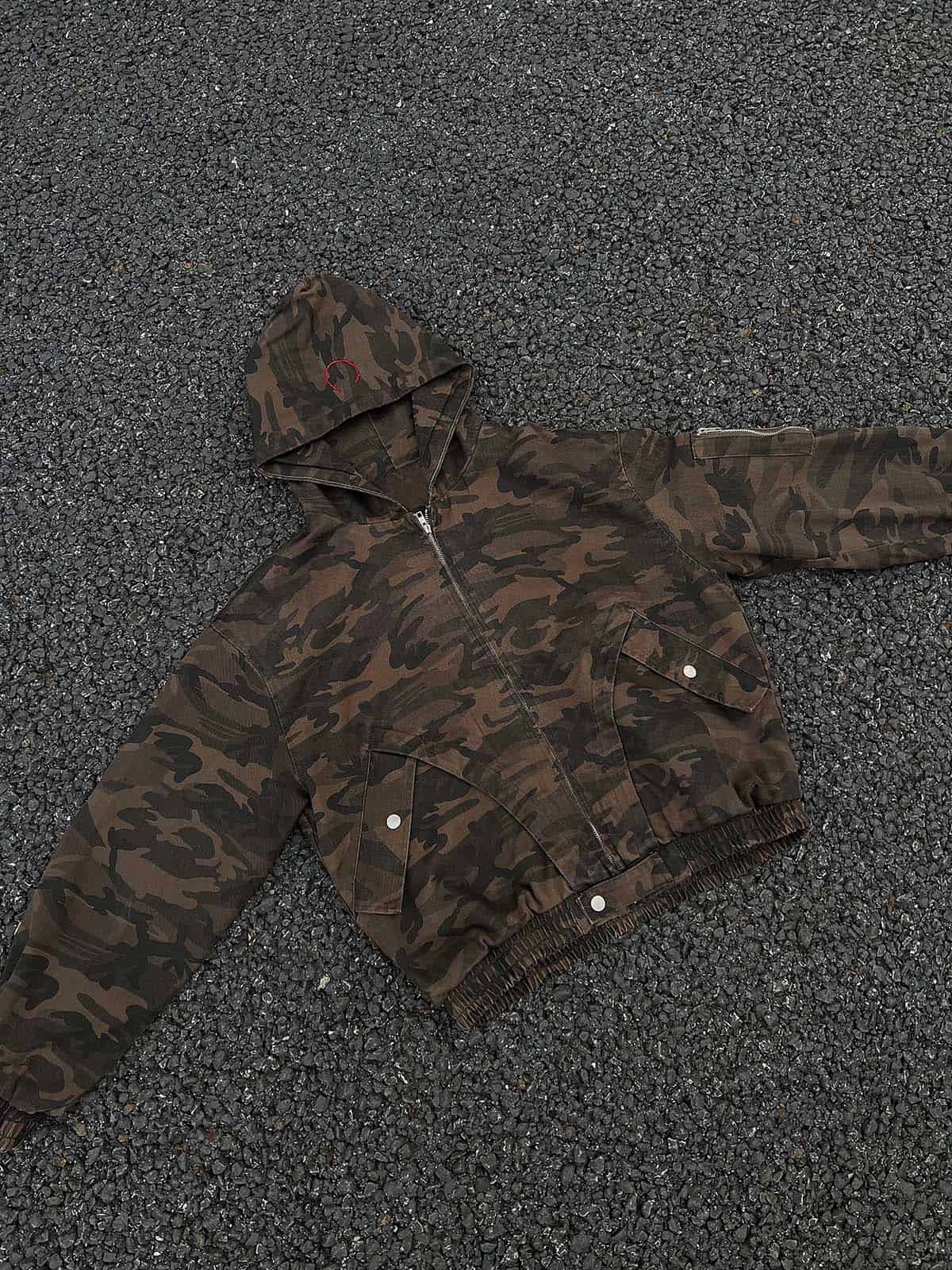 Paper Straight Camouflage Workwear Hoodie