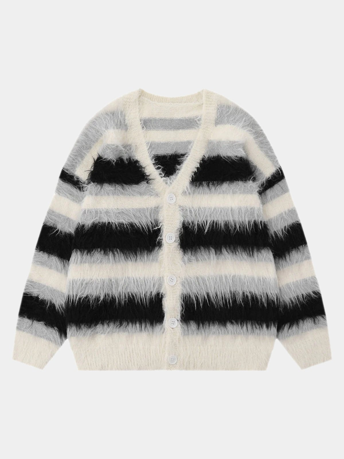 Paper Straight Stripe Cardigan Sweater