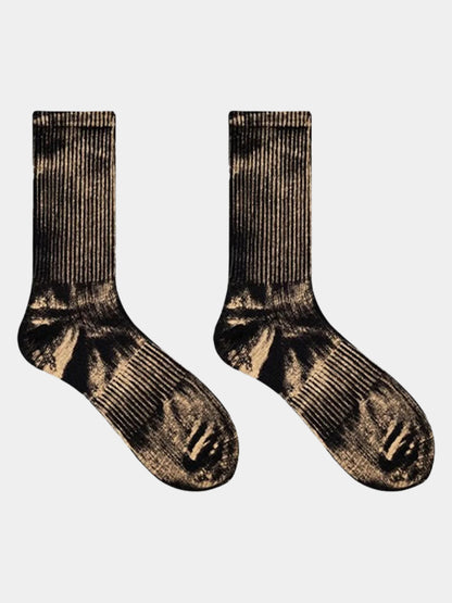 Paper Straight Tie-dyed Socks