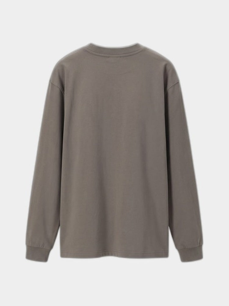 Paper Straight Fen Long Sleeve taupe — back