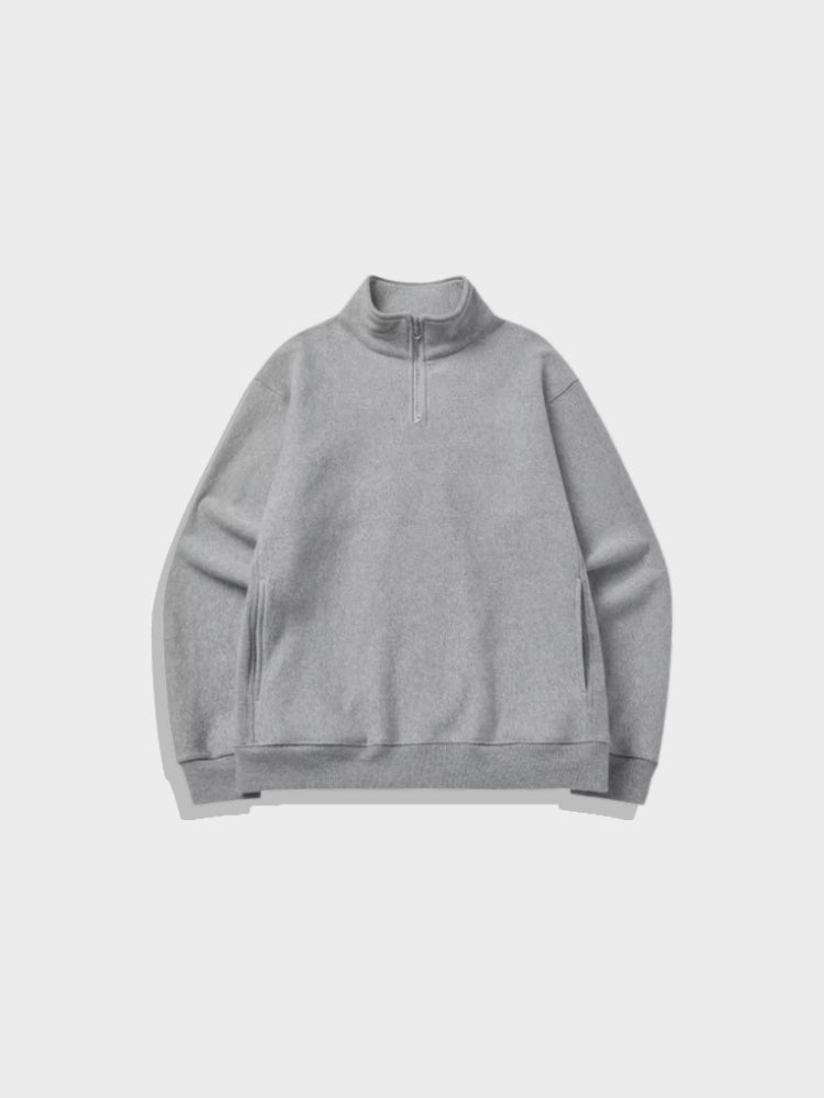 Paper Straight Half-Zip Oversized Pullover