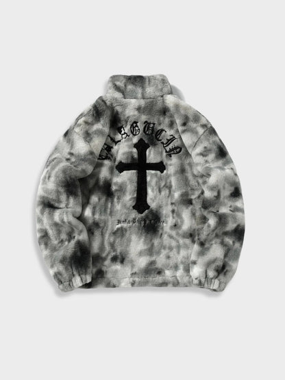 Paper Straight Cross Fleece Jacket