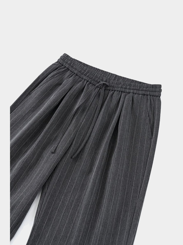 Paper Straight Holt Trouser charcoal — waistband detail