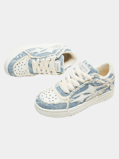 Paper Straight Baby blue Dunk Sneakers