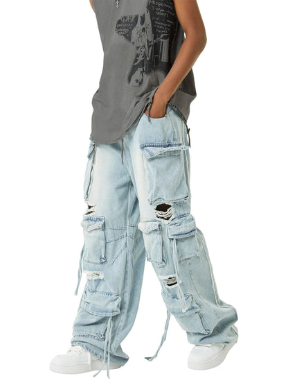 Paper Straight Industrial Cargo Jeans