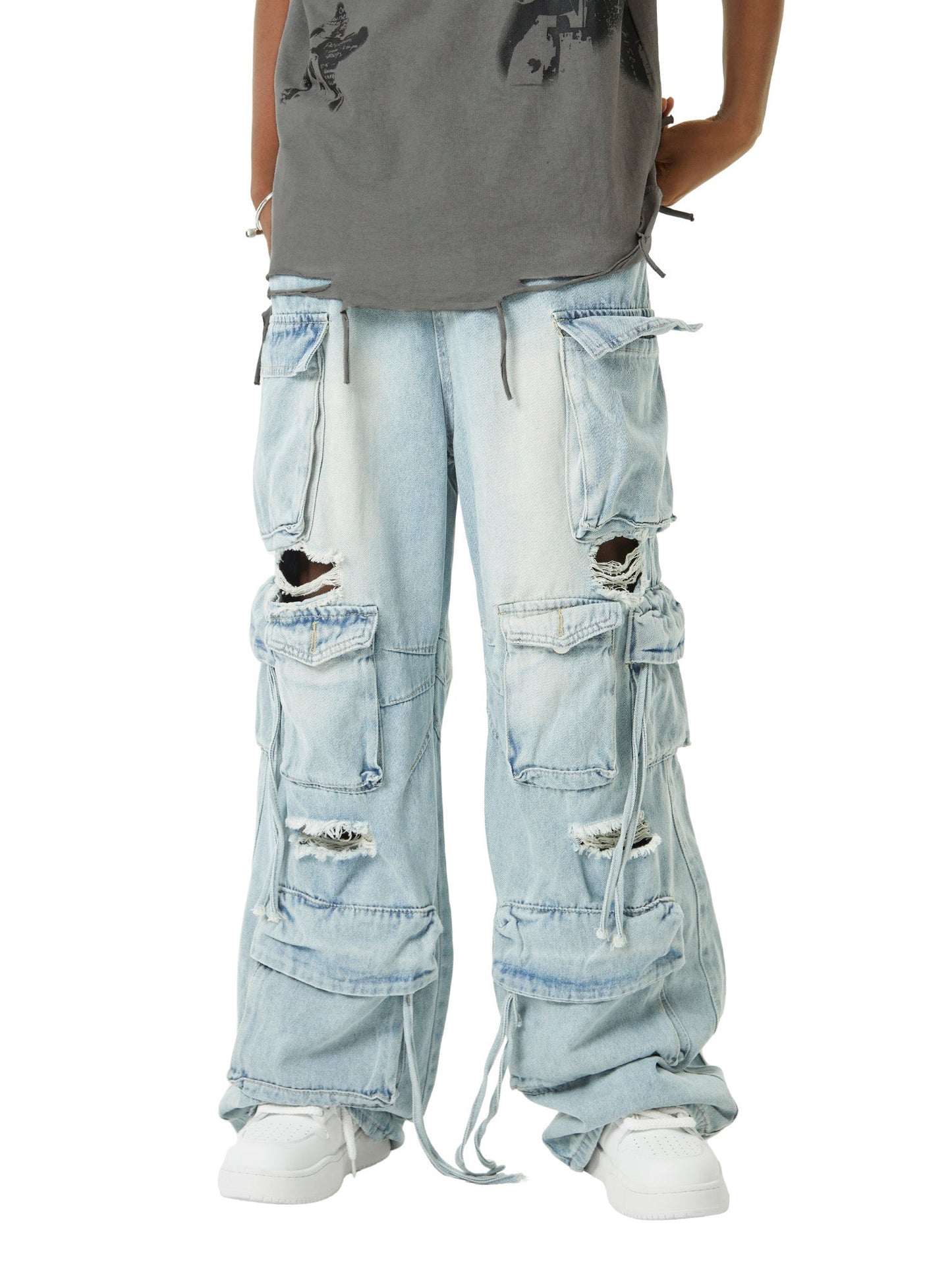 Paper Straight Industrial Cargo Jeans