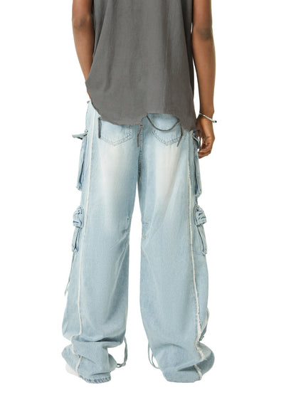 Paper Straight Industrial Cargo Jeans