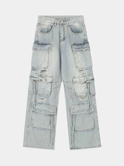 Paper Straight Industrial Cargo Jeans