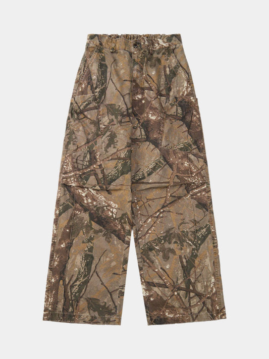 Paper Straight Camouflage Casual Pants