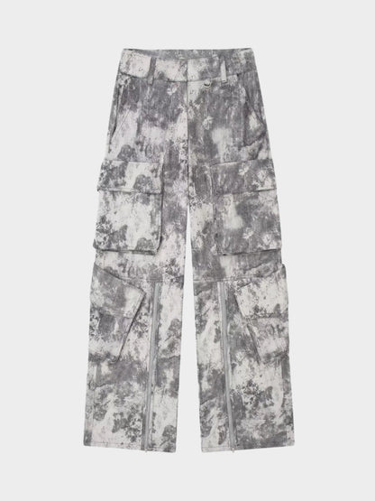 Paper Straight Camouflage Street Pants