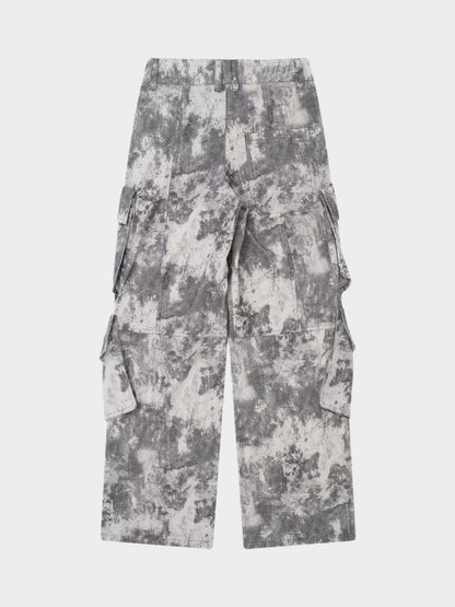 Paper Straight Camouflage Street Pants