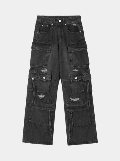 Paper Straight Industrial Cargo Jeans