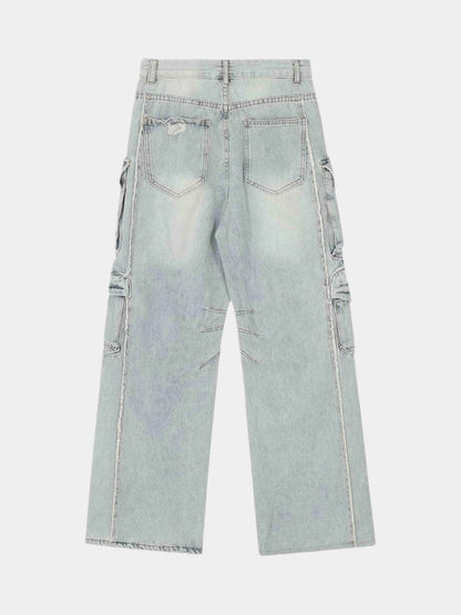 Paper Straight Industrial Cargo Jeans