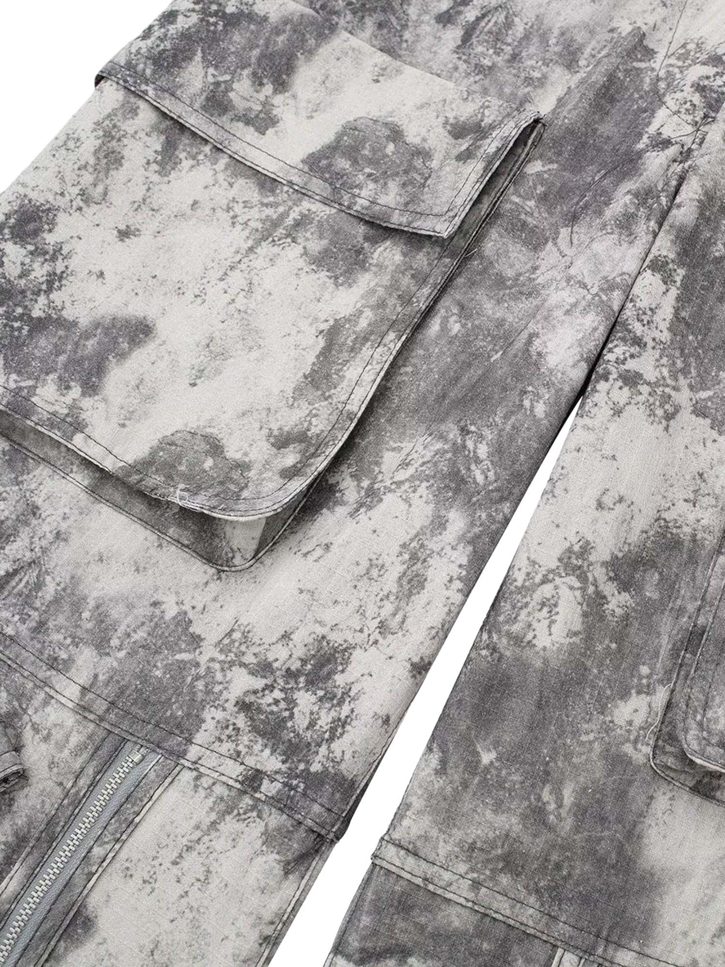 Paper Straight Camouflage Street Pants