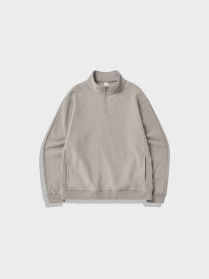 Paper Straight Half-Zip Oversized Pullover