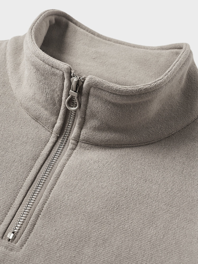 Paper Straight Half-Zip Oversized Pullover