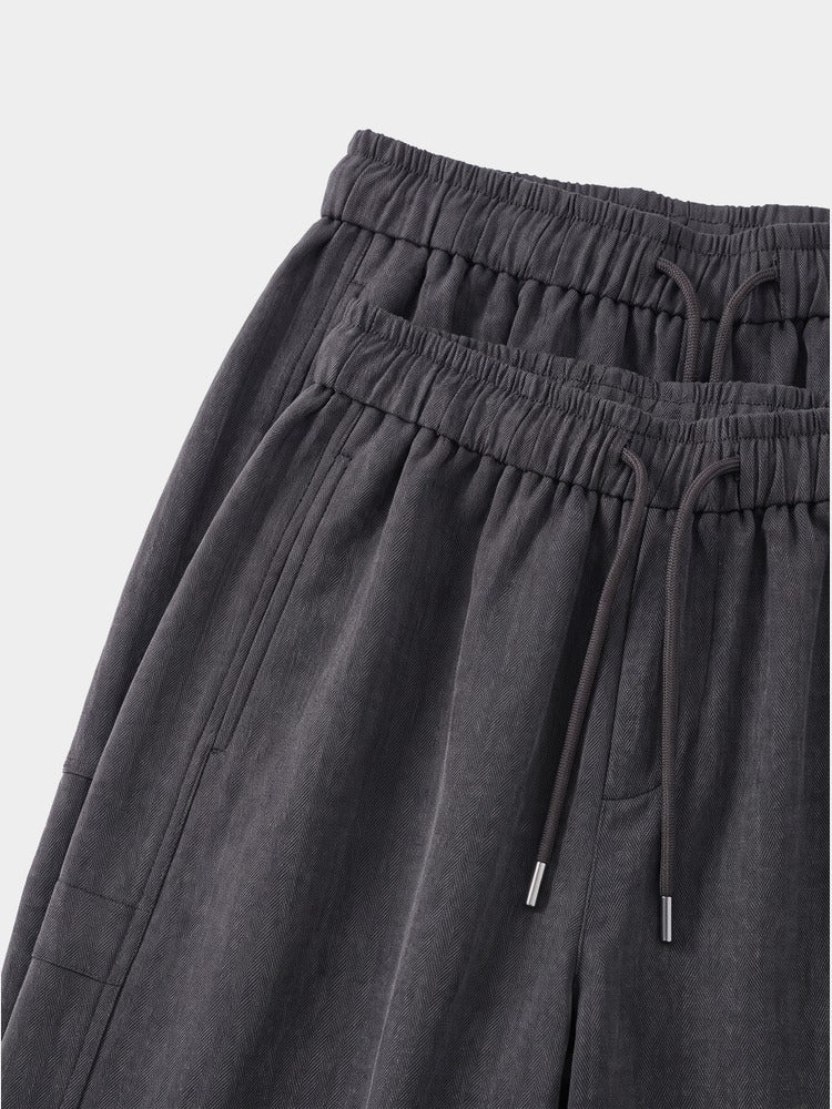 Marram Trouser in Charcoal, waistband detail