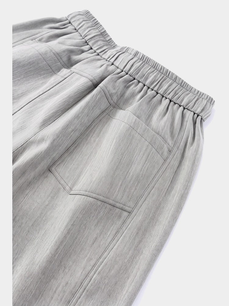 Marram Trouser in Light Grey, pocket detail