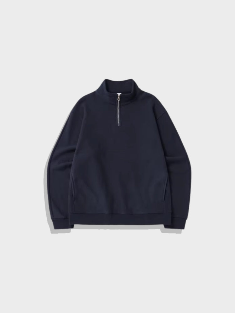 Paper Straight Half-Zip Oversized Pullover